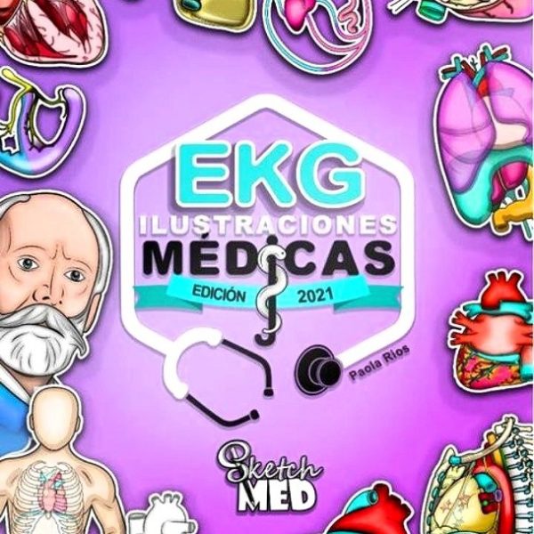 دانلود کتاب EKG. Ilustraciones Médicas. Editorial Médica  Sketch Med.