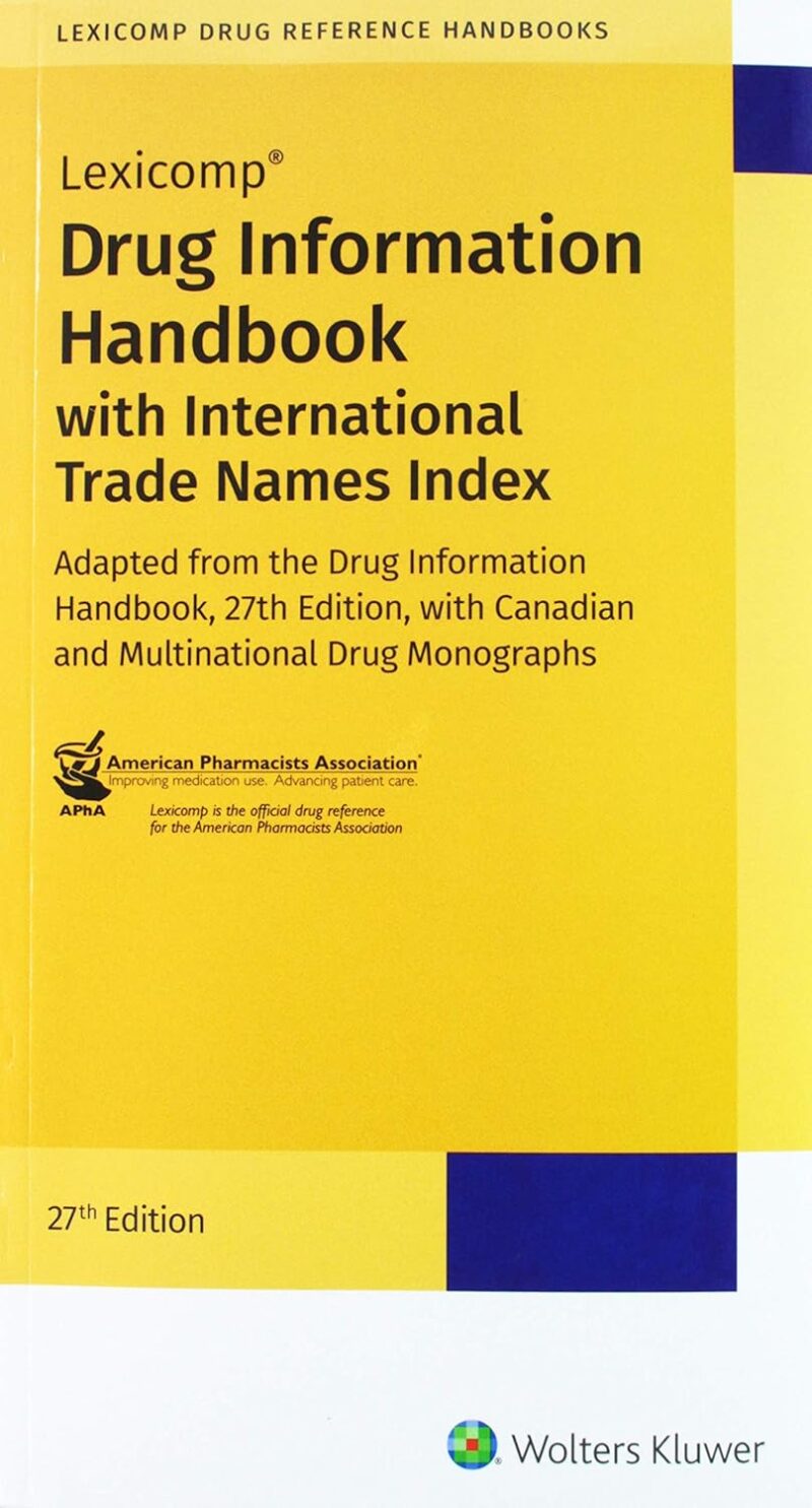 خرید و دانلود نسخه کامل کتاب Drug Information Handbook with International Trade Names Index 27th
