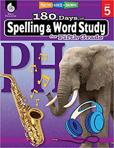 دانلود کتاب 180 180 Days of Spelling and Word Study: Grade 5 – Daily Spelling Workbook for Classroom and Home, Cool and Fun Practice, Elementary School Level … Challenging Concepts 2019