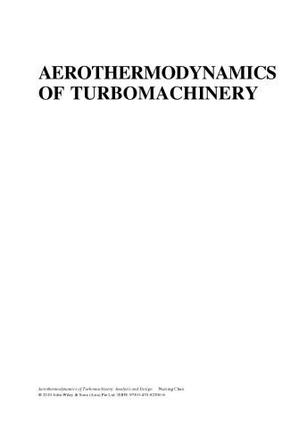 خرید و دانلود نسخه کامل کتاب Aerothermodynamics of Turbomachinery: Analysis and Design