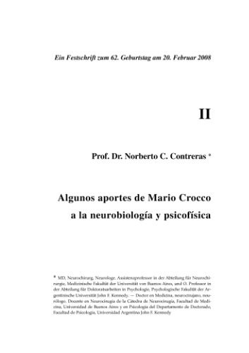 خرید و دانلود نسخه کامل کتاب “Algunos aportes de Mario Crocco a la neurobiología y psicofísica”-Ch. 2 in Ein Festschrift zum 62. Geburtstag am 20. Februar 2008
