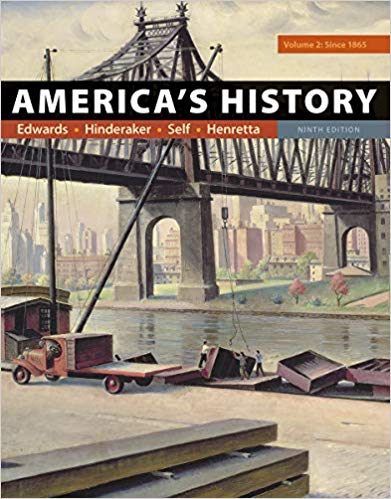 خرید و دانلود نسخه کامل کتاب America’s History, Volume 2 9th Edition