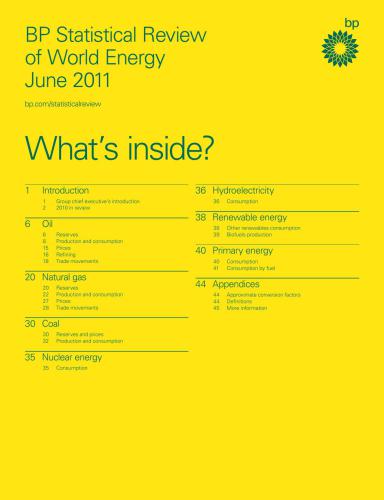 خرید و دانلود نسخه کامل کتاب BP Statistical Review of World EnergyJune 2011