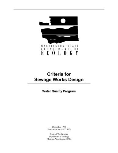 خرید و دانلود نسخه کامل کتاب Criteria for Sewage Works Design – Water Quality Program
