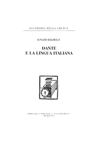 خرید و دانلود نسخه کامل کتاب Dante e la lingua italiana