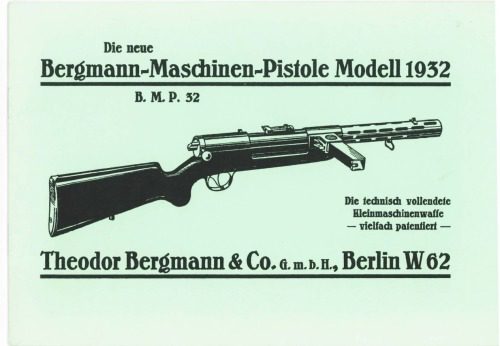 خرید و دانلود نسخه کامل کتاب Die neue Bergmann Machinen Pistole Modell 1932 B.M.P. 32