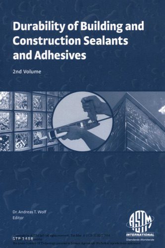 خرید و دانلود نسخه کامل کتاب Durability of building and construction sealants and adhesives : 2nd volume
