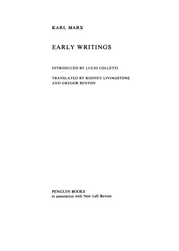 خرید و دانلود نسخه کامل کتاب Early Writings (Penguin Classics)