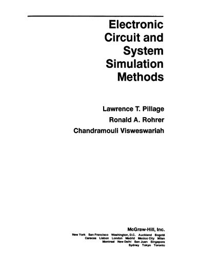خرید و دانلود نسخه کامل کتاب Electronic Circuit and System Simulation Methods