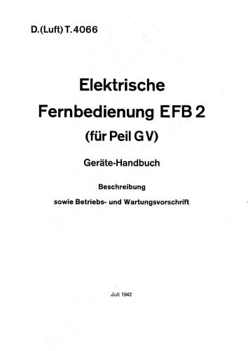 خرید و دانلود نسخه کامل کتاب Elektrische Fernbedienung EFB 2 (für PeiI GV)