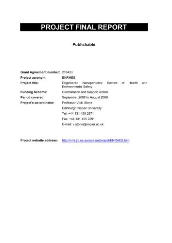 خرید و دانلود نسخه کامل کتاب Engineered Nanoparticles: Review of Health and Environmental Safety