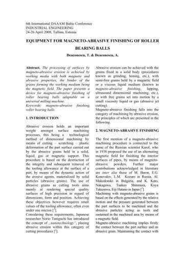 خرید و دانلود نسخه کامل کتاب Equipment for Magneto-Abrasive Finishing of Roller Bearing Balls