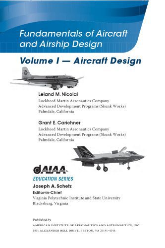 خرید و دانلود نسخه کامل کتاب Fundamentals of Aircraft and Airship Design: Volume I–Aircraft Design