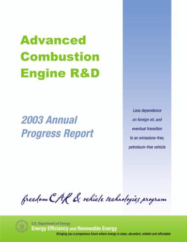 خرید و دانلود نسخه کامل کتاب Fy 2003 Progress Report for Advanced Combustion Engine Research аnd Development