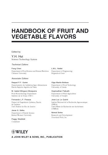 خرید و دانلود نسخه کامل کتاب Handbook of Fruit and Vegetable Flavors