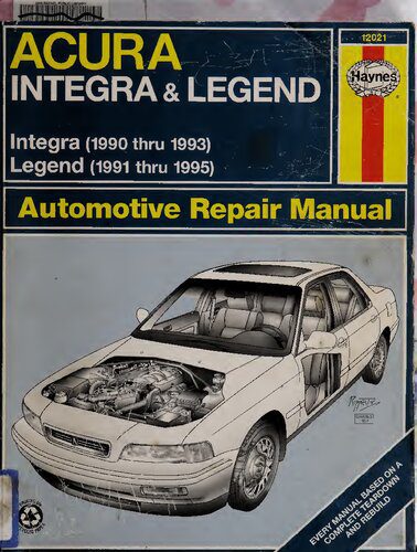 خرید و دانلود نسخه کامل کتاب Haynes Acura Integra & Legend Automotive Repair Manual
