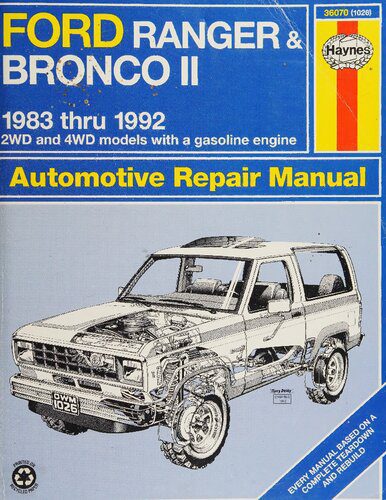 خرید و دانلود نسخه کامل کتاب Haynes Ford Ranger & Bronco II 1983 thru 1992 Automotive Repair Manual