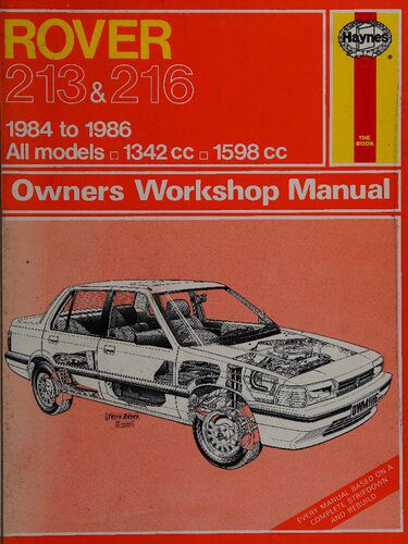 خرید و دانلود نسخه کامل کتاب Haynes Rover 213 & 216 Owners Workshop Manual