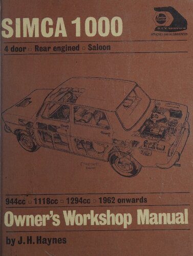 خرید و دانلود نسخه کامل کتاب Haynes Simca 1000 Owner’s Workshop Manual