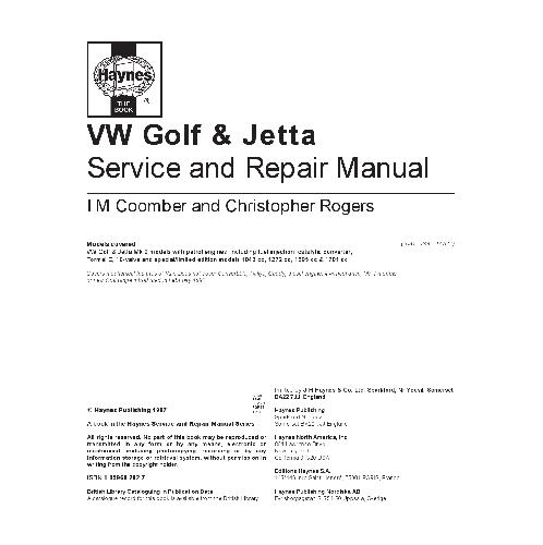 خرید و دانلود نسخه کامل کتاب Haynes VW Golf & Jetta Service And Repair Manual 1983-1991