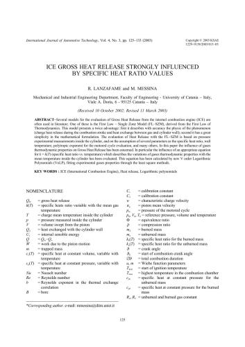 خرید و دانلود نسخه کامل کتاب Ice Gross Heat Release Strongly Influenced by Specific Heat Ratio Values
