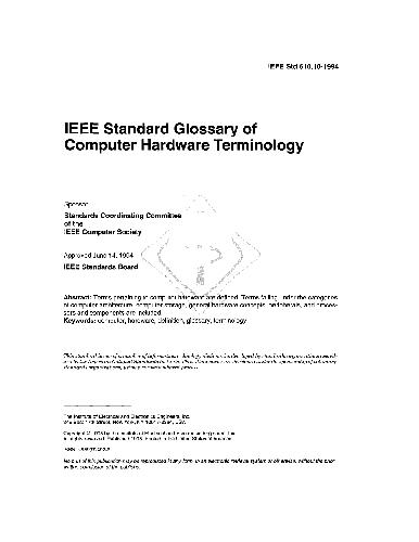 خرید و دانلود نسخه کامل کتاب Ieee Computer Hardware Dictionary
