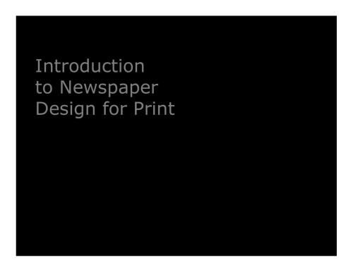 خرید و دانلود نسخه کامل کتاب Introduction to Newspaper Design for Print
