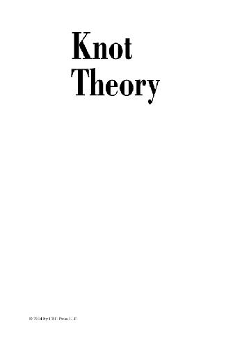 خرید و دانلود نسخه کامل کتاب Knot Theory