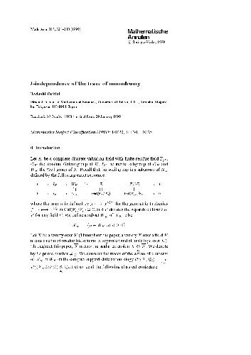 خرید و دانلود نسخه کامل کتاب l-independence of the trace of monodromy