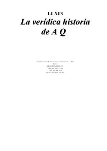 خرید و دانلود نسخه کامل کتاب La verídica historia de A Q
