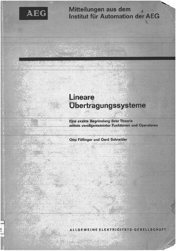 خرید و دانلود نسخه کامل کتاب Lineare Übertragungssysteme