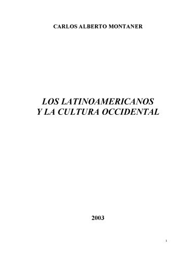 خرید و دانلود نسخه کامل کتاب Los Latinoamericanos y la Cultura Occidental Latin Americans And Western Culture (Coleccion Biografias Y Documentos) (Spanish Edition)