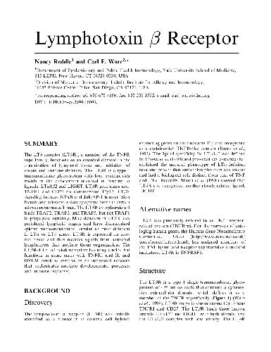 خرید و دانلود نسخه کامل کتاب Lymphotoxin β Receptor