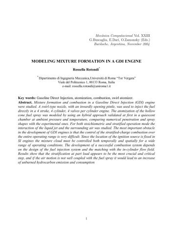 خرید و دانلود نسخه کامل کتاب Modeling Mixture Formation in a GDI Engine