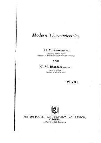 خرید و دانلود نسخه کامل کتاب Modern Thermoelectrics