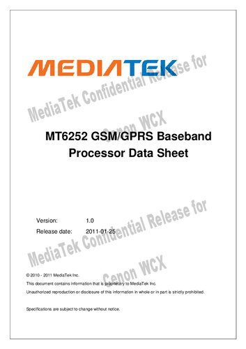 خرید و دانلود نسخه کامل کتاب MT6252 GSM/GPRS Baseband Processor Datasheet