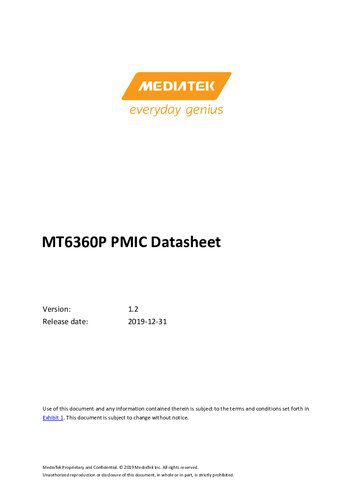 خرید و دانلود نسخه کامل کتاب MT6360P PMIC Datasheet