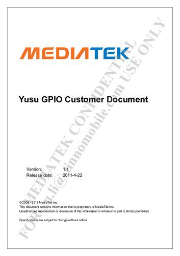 خرید و دانلود نسخه کامل کتاب MT6573 Yusu GPIO Customer Document