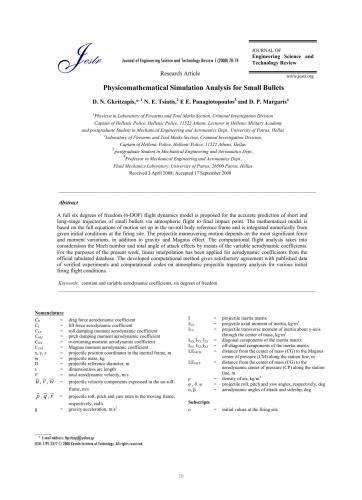 خرید و دانلود نسخه کامل کتاب Physicomathematical simulation analysis for small bullets