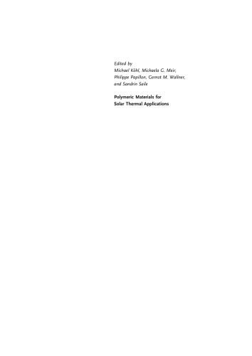 خرید و دانلود نسخه کامل کتاب Polymeric Materials for Solar Thermal Applications