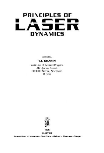 خرید و دانلود نسخه کامل کتاب Principles of Laser Dynamics
