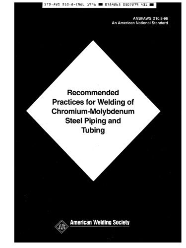 خرید و دانلود نسخه کامل کتاب Recommended Practice for welding of austentic piping and tubing