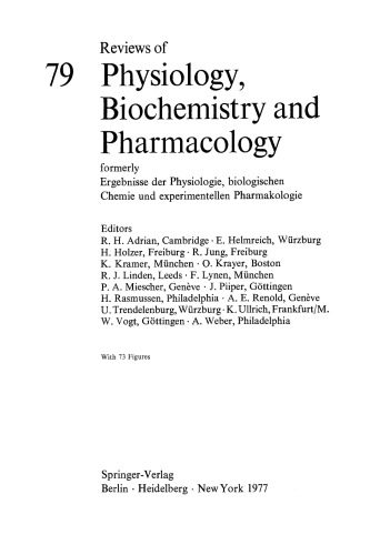 خرید و دانلود نسخه کامل کتاب Reviews of Physiology, Biochemistry and Pharmacology, Volume 79