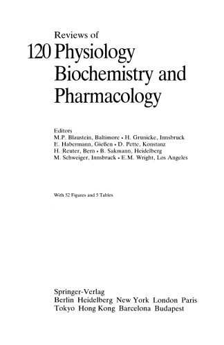 خرید و دانلود نسخه کامل کتاب Reviews of Physiology, Biochemistry and Pharmacology, Volume 120