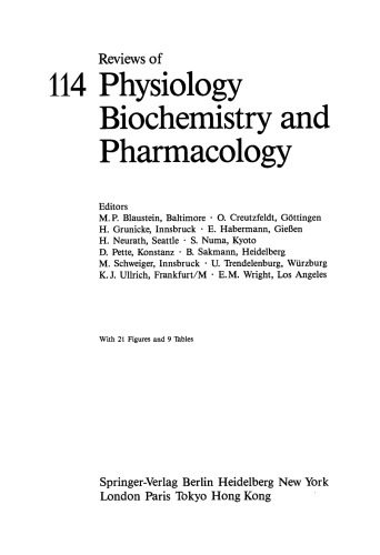 خرید و دانلود نسخه کامل کتاب Reviews of Physiology, Biochemistry and Pharmacology, Volume 114