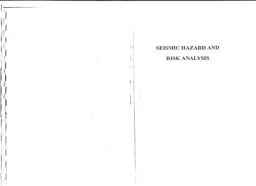 خرید و دانلود نسخه کامل کتاب Seismic Hazard and Risk Analysis