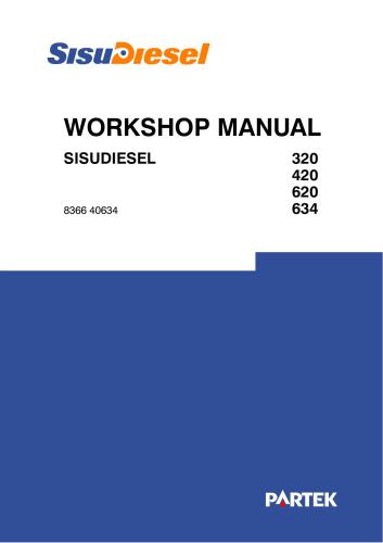 خرید و دانلود نسخه کامل کتاب Sisu Disel 320/420/620/634 engines. Workshop Manual
