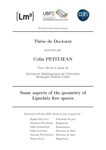 خرید و دانلود نسخه کامل کتاب Some aspects of the geometry of Lipschitz free spaces