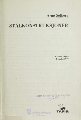 خرید و دانلود نسخه کامل کتاب Stålkonstruksjoner