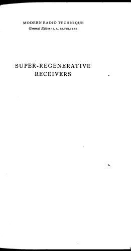 خرید و دانلود نسخه کامل کتاب Super – regnerative Receivers
